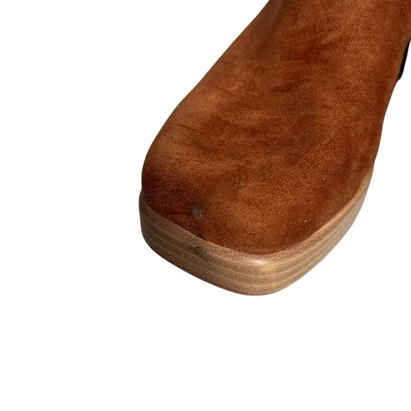 BP Keyla Platform Block Heel Square Toe Faux Suede Ankle Boots Women’s Size 11 - Picture 10 of 10